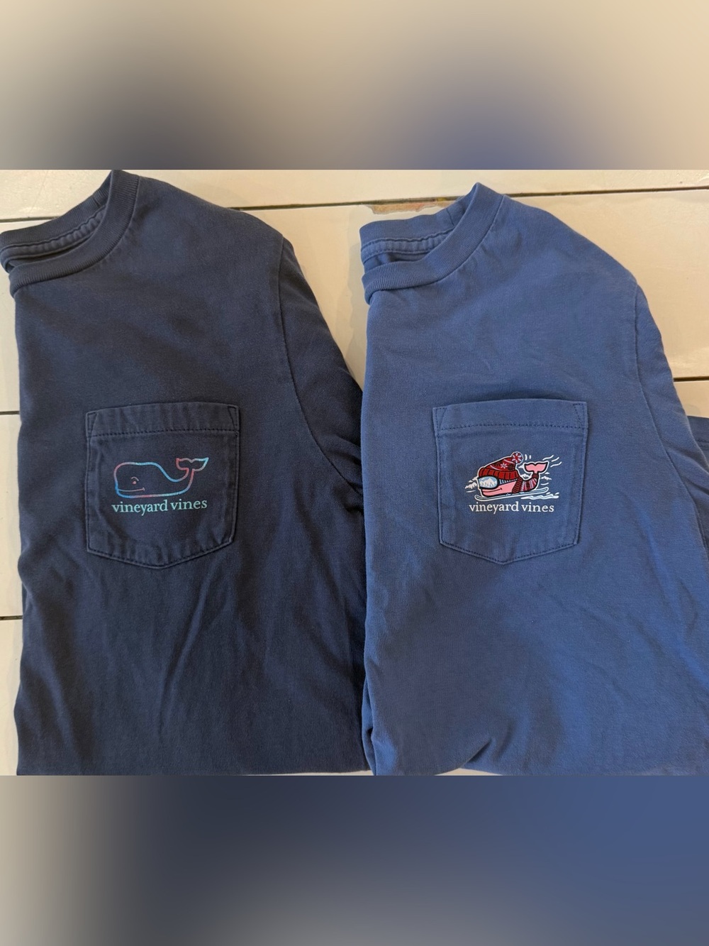 Vineyard Vine Boys 8-10 , Two long sleeve tee shirts, Fall Winter Sledding
